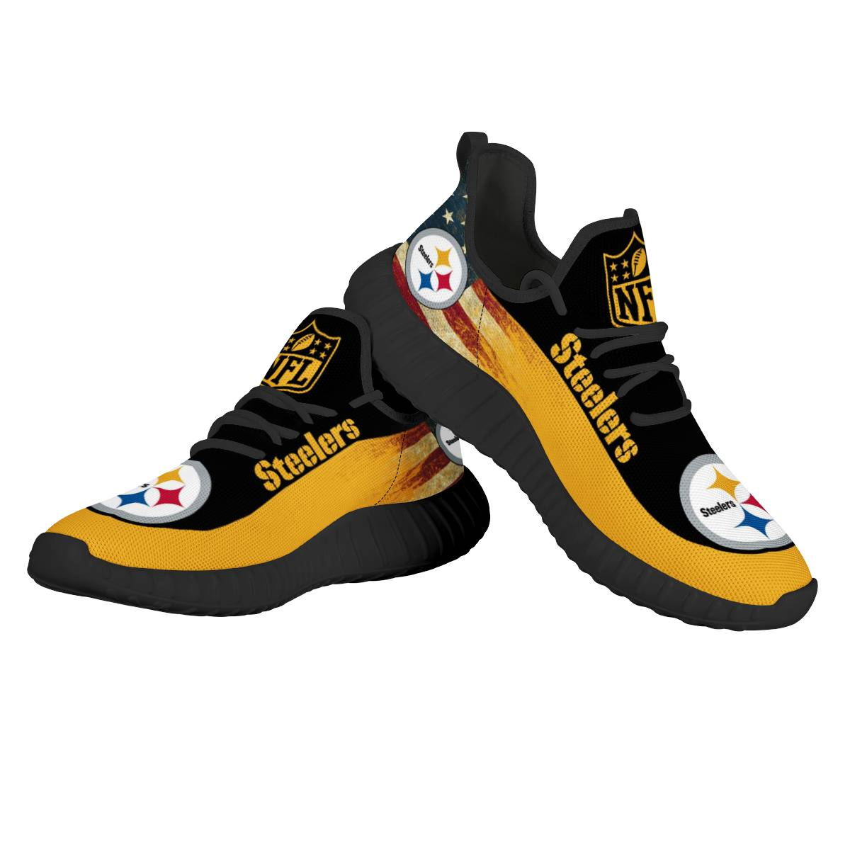 Men's NFL Pittsburgh Steelers Mesh Knit Sneakers/Shoes 006